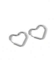 不锈钢环状耳环，光滑 CCB 材质圆球耳环，适合女士，小众设计高端时尚百搭 - C504 - 查看 2