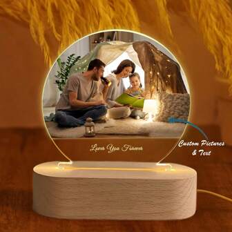 Personalized Night Light With Photo- Custom Acrylic Plaque Light Up Picture Frame, Personalized Photo Gifts For Valentine's Day, Mother's Day, Birthday, Valentine Day Decor Waterproof, Anti-Mold, Ornamental Stylish, Adorable, Custom, Personalized, Unique Ideal Gifts For Her Son, Daughter, School Students, Multi-Functional,Durable,Ornamental,Reusable,Exquisite,Stylish,High-Quality,Colorful,Modern,Custom,Personalized,Unique,Ideal Gifts For Him,Ideal Gifts For Her,Boyfriend,Dad,Girlfriend,Mom,Family,Friends,Tea Room,Home,Garden,Office,For Anniversaries,For Valentine's Day,For Mother's Day,For Birthdays,For Father's Day,For Graduation,For Weddings,For Housewarming