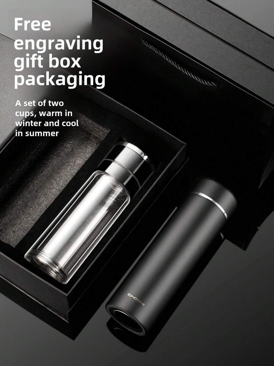 Cup 316 Stainless Steel OneClick Open Lid Glass For Men And Women, Tea