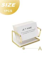 1 Giá để thẻ rỗng hình học tối giản để bàn, giá để thẻ để bàn văn phòng, hộp trưng bày & lưu trữ, có sẵn màu vàng hoặc vàng hồng - Nhiều màu - Xem 10