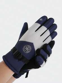 1 Cặp Găng Tay Đạp Xe & Trượt Tuyết Ngoài Trời, Chống Gió Và Ấm Áp Cho Các Môn Thể Thao Mùa Đông - Loại bướm - Xem 5