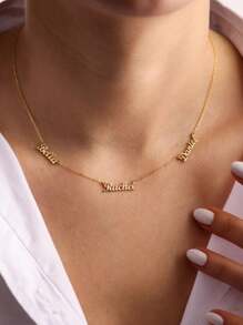 1pc Gold Personalized Multi-Name Necklace, Multi-Name Family Necklace, Mother's Day Gift, Children's Name Family Necklace, Personalized Gift Thanksgiving Christmas