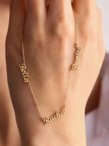 1pc Gold Personalized Multi-Name Necklace, Multi-Name Family Necklace, Mother's Day Gift, Children's Name Family Necklace, Personalized Gift Thanksgiving Christmas