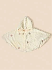 1pc Baby Cape Cloak, Newborn Outdoor Windproof Blanket Shawl, Fashionable Children Warm Wrap, Autumn/