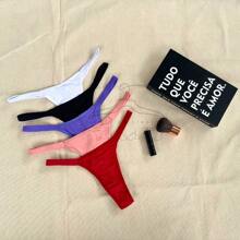 Kit 3 Polyamide Bikini Panties Double String Butt Lift Thong Straps Delta Wings Beachwear Lingerie - 彩色 - 查看 11