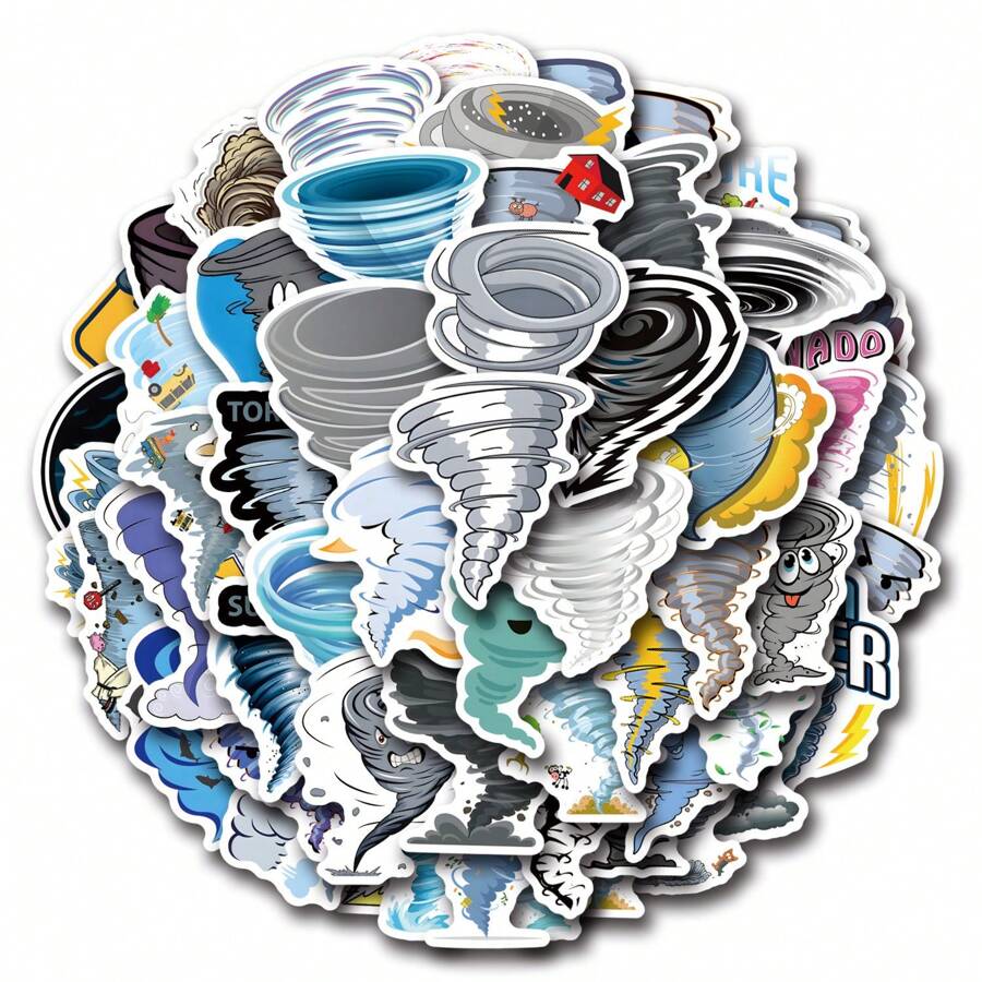 55Pcs Tornado Stickers For Laptop Water Bottle Bike Skateboard Luggage ...