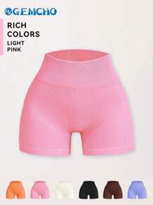 GEMCHO Shorts met schroefdraad Basic Zacht nauwsluitend Ademend Running Gym Workout Shorts Zomer