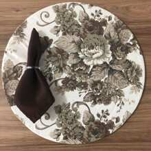 6 Covers Sousplat Supla Suplá Placemat 35 Cm Jacquard Super Promotion - 巧克力棕 - 查看 2