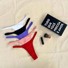 Kit 3 Polyamide Bikini Panties Double String Butt Lift Thong Straps Delta Wings Beachwear Lingerie - 彩色 - 查看 6
