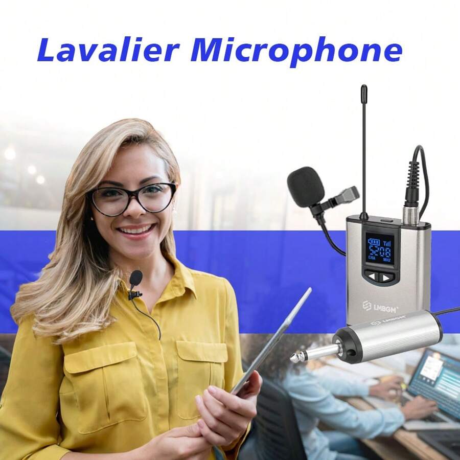 UHF Wireless Metal Bodypack Headset And Lavalier Wireless Microphone