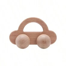 Voiture jouet en bois avec boutons-poussoirs et 4 roues, formes d'animaux mignonnes, entraînement des compétences motrices fines pour les tout-petits garçons et filles. Modèle de voiture jouet en matériau bois sécuritaire, retour à l'école