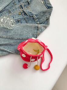 新款冬季时尚经典百搭多色针织包，手工编织迷你蘑菇包，异形包，适合旅行、聚会、购物、运动和郊游。 - 彩色 - 查看 10