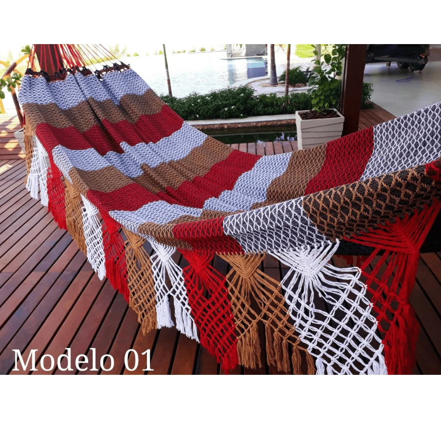 Luxury Large Reinforced Double Rest Sleeping Hammock - 三色 - 查看 1