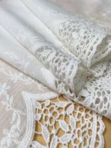 1 码镂空刺绣蕾丝花边，22 厘米宽，服装 DIY 装饰