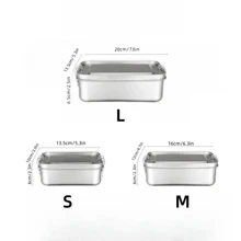 Sus304 Stainless Steel Lunch Box With Dividers And Cover, Suitable For Travel, School, Work And Outdoor Activities,Kitchen,Christmas Gift,School Supplies