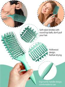 由 Candybrush 设计的 1 件卷发造型刷，塑造和定义女性卷发，用于梳理和造型的卷发造型刷，减少拉扯和卷发分离，打造明确的卷发，适合所有头发类型