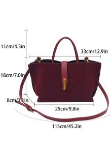 Bolsa de cesta de verduras borgoña de alta calidad con asa, nueva bolsa de cubo de moda retro Ankara rojo mate para mujer, bolso de mensajero de hombro, monedero, bolso madre-e-hijo