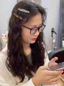 4 kẹp tóc hình giọt nước họa tiết da báo đơn giản thời trang dành cho nữ, thích hợp để đeo hàng ngày - Nhiều màu - Xem 7