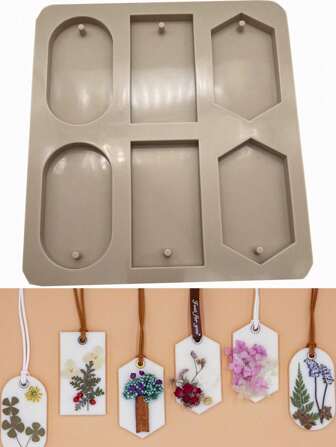 1PC DIY Silicone Clay Aromatherapy Tablets Molds Hanging Ornaments Wax Molds Flower Soap Mold Craft Accessories Soap Mold Handmade