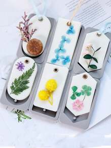 1 件装 DIY 硅胶粘土香薰片模具挂饰蜡模花皂模工艺配件香皂模具手工制作 - 灰色 - 查看 7