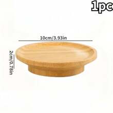 1/4PCS Bamboo Wine Glass Charcuterie Topper Board Round Appetizer Plates And Coasters For Wine Glasses - Ideal For Party, Bar, Restaurant, Family Gatherings Bamboo Wine Glass Coasters, Charcuterie Board Topper For Appetizers And Drinks, For Outdoor, Camping