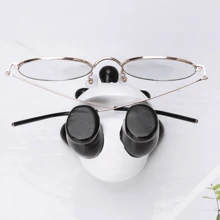 Creative Cute Panda Figurine Glasses Organizer For Home Use And Stylish Storage! - Black and White - View 3