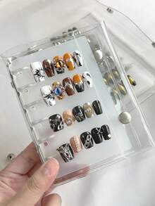3pcs Nail Art Album, Nail Sample Display Book, Nail Accessories Organizer - Clear - View 4