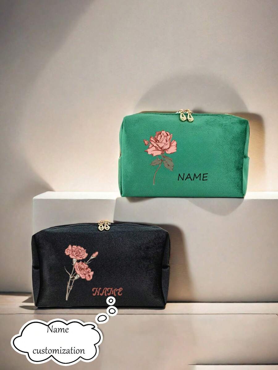 Túi đựng mỹ phẩm bằng vải nhung tùy chỉnh, Túi đựng đồ trang điểm chất lượng cao, Túi đựng son môi, Phong cách thời trang Châu Âu và Mỹ, Sức chứa lớn, Túi đựng đồ vệ sinh cá nhân khi đi du lịch, Túi đựng đồ trang điểm mềm mại, Túi đựng đồ trang điểm bằng vải nhung hình bát giác, Túi cầm tay bằng vải nhung di động, Túi đựng đồ vệ sinh cá nhân tối giản - Nhiều màu - Xem 1