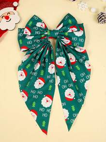1pc Christmas/Halloween Pumpkin Head, Clown, Ghost Pattern Bowknot Hairclip Barrette Accessories, Suitable For Festival Party Gifts (Plus Size)