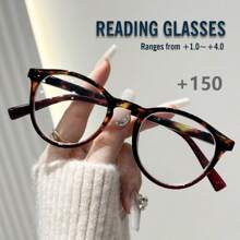 Unisex Reading Glasses, New Gradient Fashion Cat Eye Flexible Temples Frame, Suitable For Daily Wear, Sports, Anti-Slip, Computer Use, Comfortable Reading, Anti-Eye Fatigue, Convenient Carry Design Fits Various Face Shapes, Available In Yellow-Black, Black-White, Brown-Black, Purple-Black Colors, 7 Diopter Options, Suitable For Teachers' Day, Ramadan, Valentine's Day - Transparent - View 30