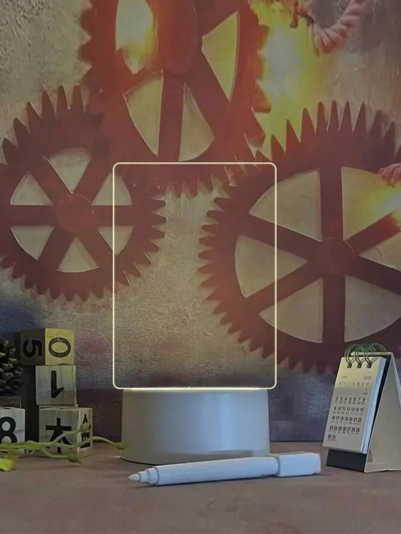 1Pc Acrylic Board Night Light, With Switch (Including Base, USB Cable