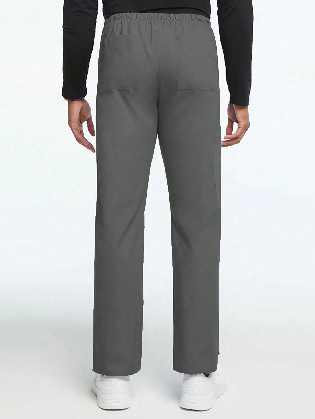 طقم زي ممرض رجالي 2 قطعة، يتضمن تي شيرت كم قصير بر...