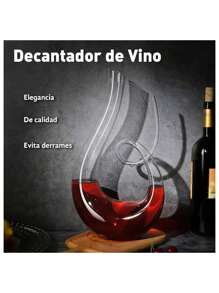 Crystal Wine Decanter, Classic Design, Slanted, Capacity 1 Liter. Bluelander - 彩色 - 查看 4