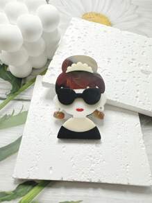 1 Pc Fashionable Acrylic Cute Girl Style Brooch Accessory