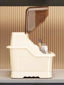 Kitchen Drain Dish Cabinet With Cover, Dishware And Utensils Storage Box, Household Display Rack