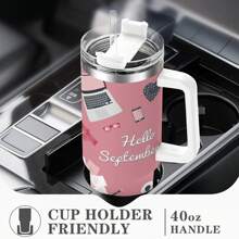 40 Oz Stainless Steel Tumbler - Busy Work Design Element, Insulated Travel Mug, Non-Slip Multi-Purpose, Suitable For Christmas, Halloween And Parents' Day Gifts