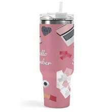 40 Oz Stainless Steel Tumbler - Busy Work Design Element, Insulated Travel Mug, Non-Slip Multi-Purpose, Suitable For Christmas, Halloween And Parents' Day Gifts