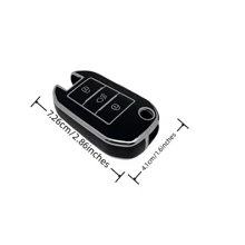 Key FOB Cover Keychain Car Key Case Cover Skin Holder For Peugeot 208 308 408 508 2008 3008 4008 For Citroen C4 Cactus Picasso C4L C5 C5 Gift Souvenir Car Accessories Bag Charm School