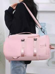 Large Crossbody Bag Backpack Gym Handbag Travel Suitcase - 淺粉色 - 查看 2