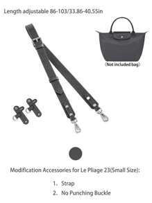 适用于 Le Pliage 23/28 手提包/托特包的可调节替换肩带将手提包转换为斜挎包合成材料有棕色、炭灰色、黑色可供选择圣诞节礼物感恩节复古 - 彩色 - 查看 6