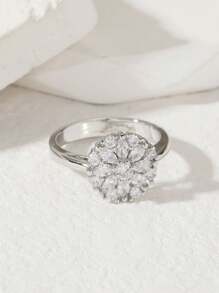 Nhẫn Khối Zirconia  Trang trí - Bạc - Xem 8