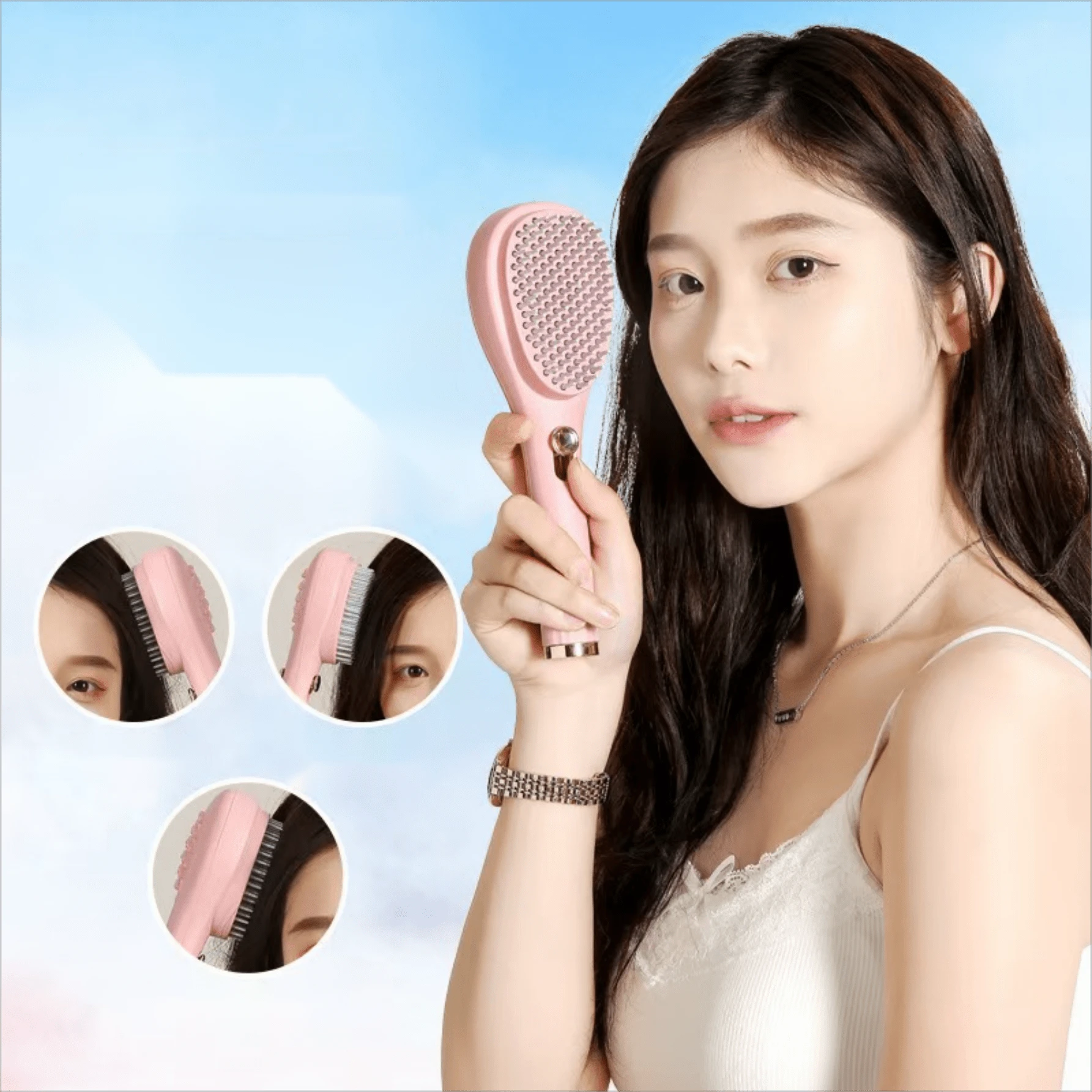 Retractable Magic Hair Comb AntiStatic, Portable, Scalp Massage For