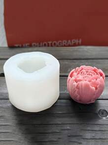 Khuôn nến silicon hình nụ hoa mẫu đơn hoa hồng thủ công 3D làm quà tặng thủ công - khuôn silicon trắng - Xem 3