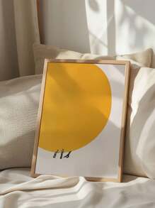 1pc "We Can Move The Sun Together" Abstract Sun Canvas Wall Art Poster, Unframed Decorative Gift - Multicolor - View 5