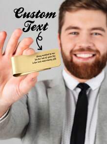 1 stuk geldclip met aangepaste tekst, gepersonaliseerde geldclip gegraveerd, geldclip met aangepaste handschriftvingerafdruk, gepersonaliseerde geldclip van roestvrij staal, cadeau voor echtgenoot, cadeau voor bruidsjonkers, jubileumcadeau voor papa, cadeau voor Vaderdag, cadeau voor grootvader, op maat gegraveerd handgemaakt cadeau voor Vaderdag, huwelijkscadeau, cadeau voor papa, uniek cadeau voor hem.