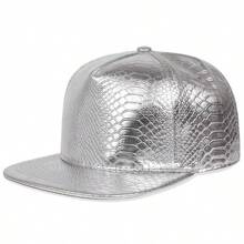 1 pezzo Cappello casual in pelle sintetica stile street e hip hop con applicazione segno del dollaro, berretto snapback dorato unisex per tutte le stagioni, adatto per Ognissanti