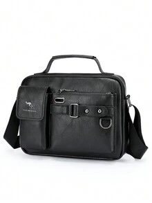 1pc (11.4in*7.9in*2.8in) Fashionable Men's Briefcase, Messenger Bag, Shoulder Bag, Crossbody Bag, Handbag, Large Capacity, Multi-Pocket, Rectangular Design, Scratch & Wear-Resistant Material, Suitable For Office Commute, Adjustable Strap Length, Minimalist Casual Cool Men's Briefcase Halloween Christmas Winter Fall Christmas Gifts Portfolio Bag Computer Bag Laptop Bag Men Gifts Gifts For Men Student Travel Holiday Thanksgiving Multi-Functional Outdoor Portable Fashionable Casual Dad Gifts Boyfriend Gifts Clutch Handbags Vacation Funny Gifts Laptop Case - Black - View 6
