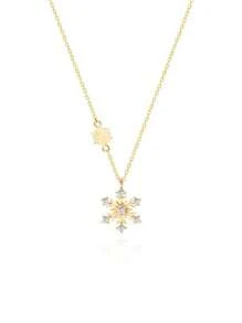 1 chiếc vòng cổ mặt bông tuyết bạc Sterling S925, phù hợp làm trang sức cho phụ nữ - vòng cổ bông tuyết - Xem 8
