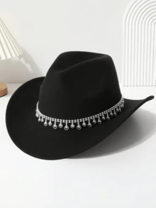 1 chiếc Mũ cao bồi miền Tây màu trơn Bohemian giản dị dễ thương thanh lịch phong cách cung điện cổ điển thời trang đường phố bằng vải polyester sequin chắp vá, thích hợp cho mùa xuân, mùa hè, mùa thu và mùa đông, Mũ Jazz dự tiệc/lễ hội dành cho cả nam và nữ - Nhiều màu - Xem 6