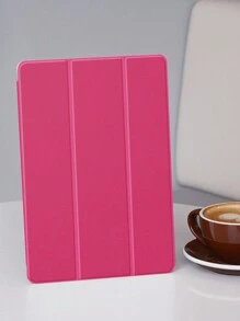 1PC Rose Pink Plain Protective Case, Transparent Acrylic Crystal Back Cover Protective Shell, Compatible With Ipad 10.2-Inch 2021/2020 (IPad 9th/8th Gen), Galaxy Tab A8 10.5-Inch 2022, Matepad 10.4, Tab, Tablets, With Pen Holder, Folding Function, And Auto Sleep/Wake Support - Multicolor - View 6
